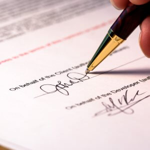 Подписание гражданско-правового договора