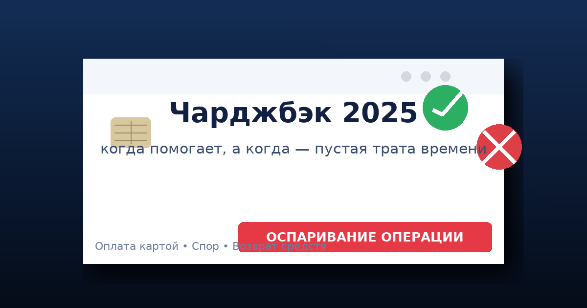 Чарджбэк: когда реально помогает, а когда — пустая трата времени